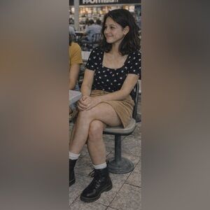 Black Floral Women's crop Top